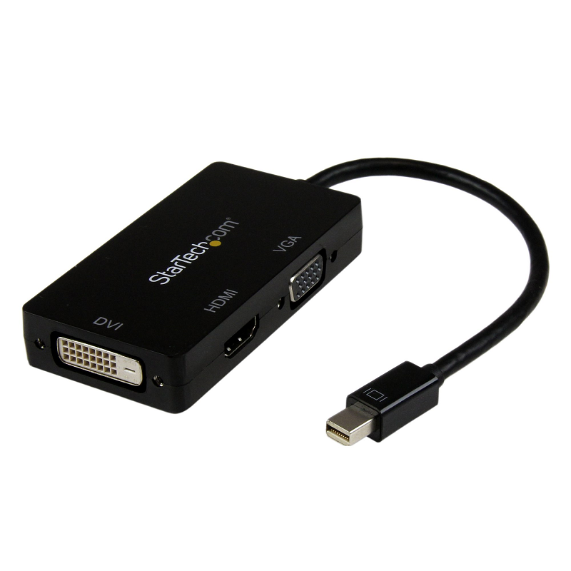 V Adapter: 3-in-1 mDP to VGA DVI or HDMI